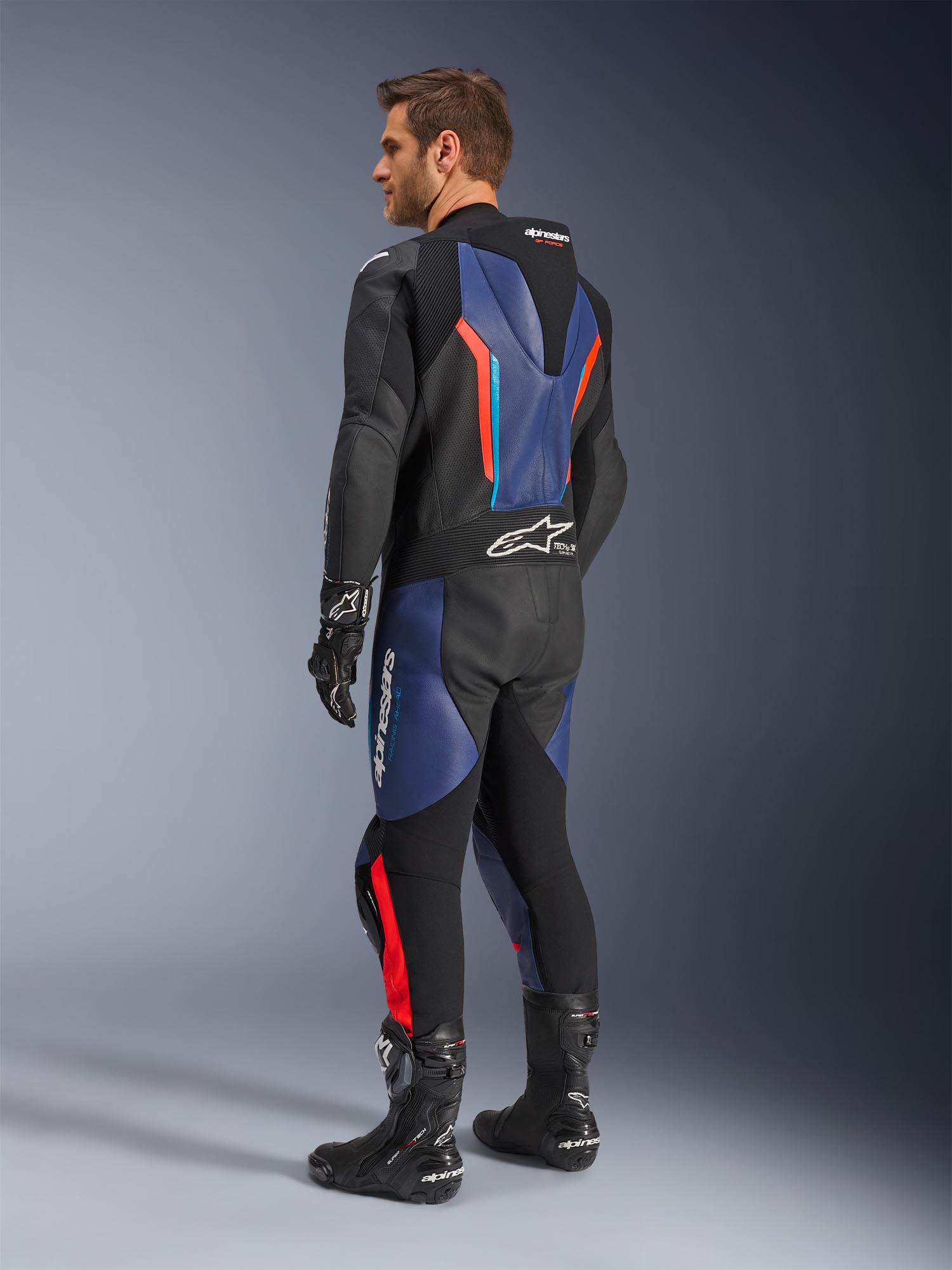 Side view of Alpinestars GP Force V2 1-Piece Motorcycle Leather Suit
