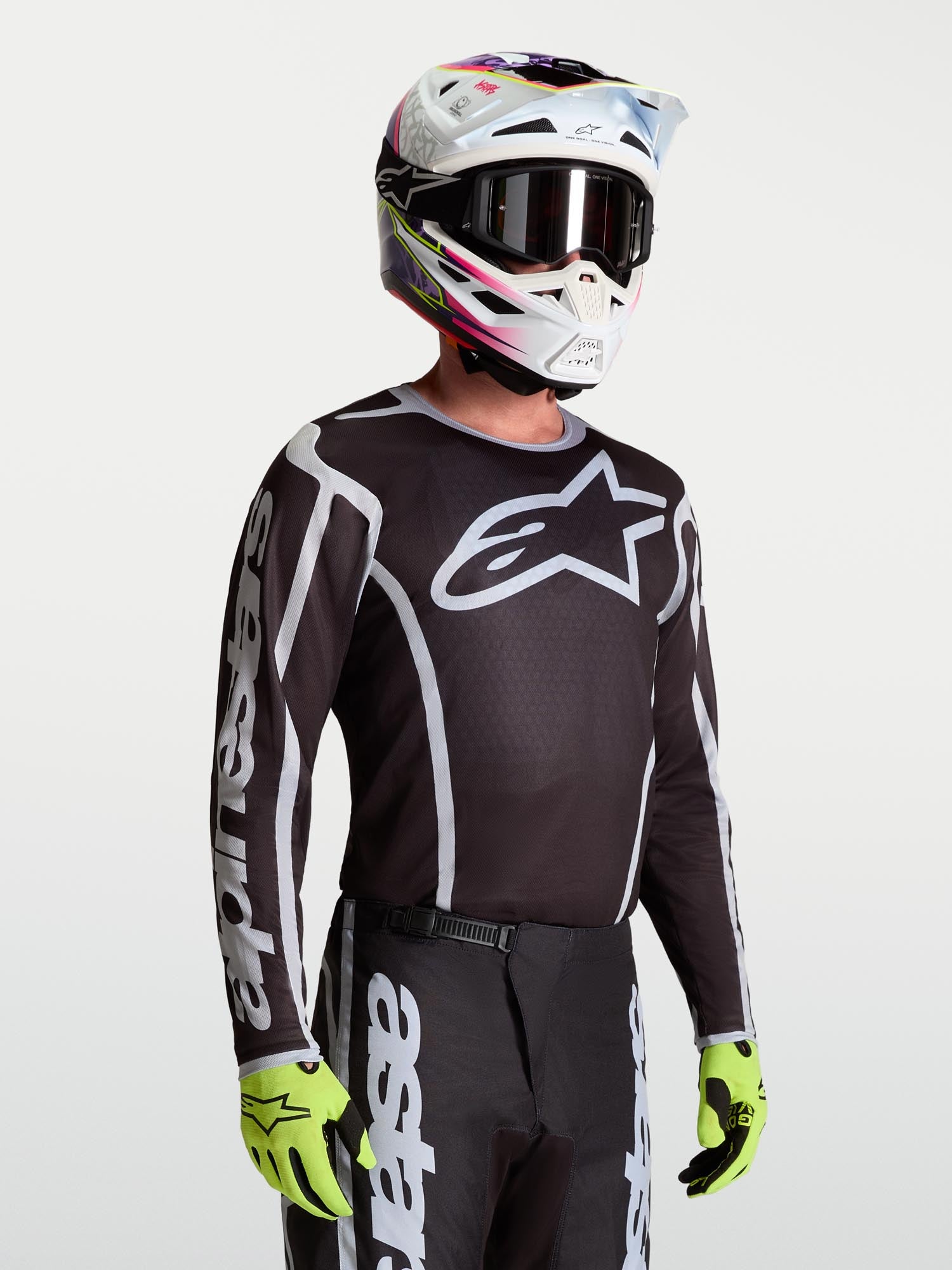 Alpinestars Fluid Apex V2 Motocross Jersey schwarz/silber 2XL Abbildung 4