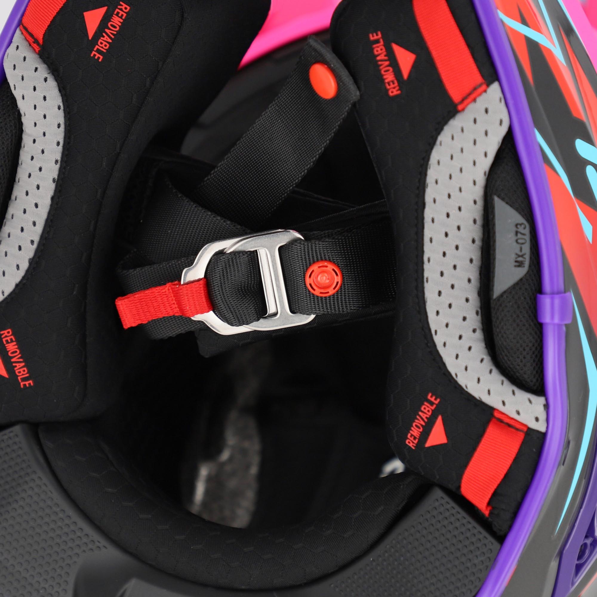 Acerbis Airstrike-X Graphic Casco da motocross nero/viola/rosa S (55/56) Figura 8