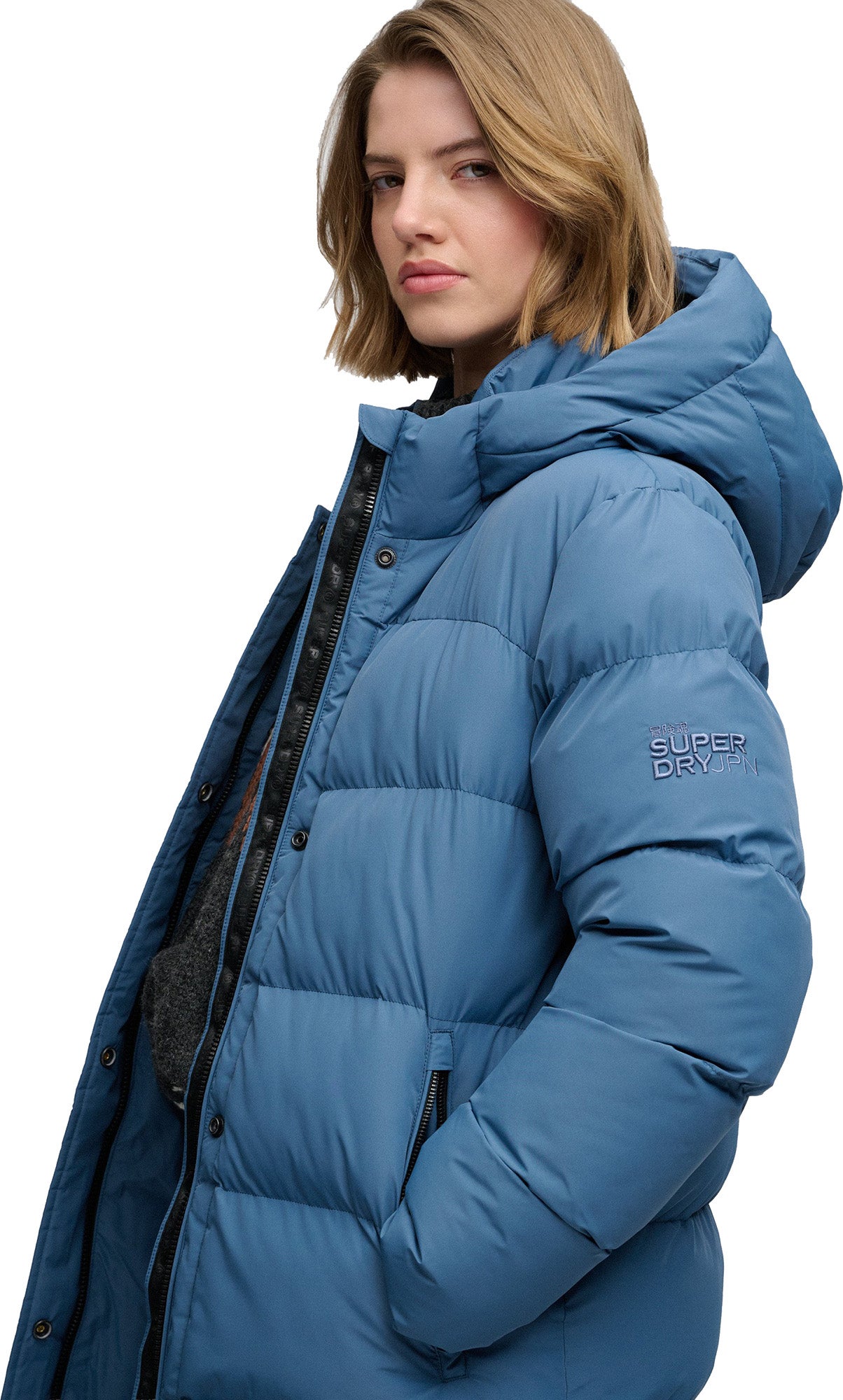 Superdry & Co Sporty Ladies Quilted Jacket blue XL Figure 6