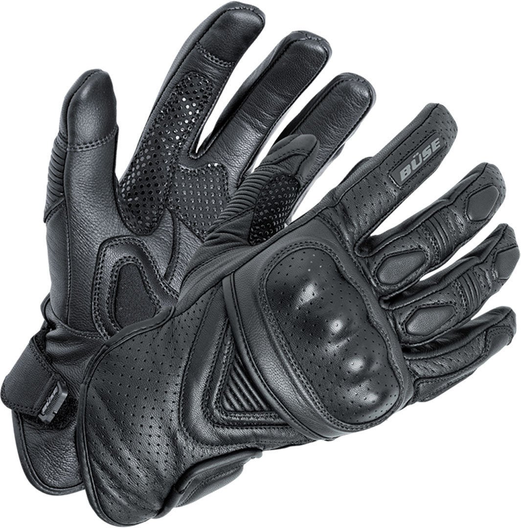 Büse Cafe Racer perforierte Motorrad Handschuhe schwarz 10 (XL) Abbildung 1