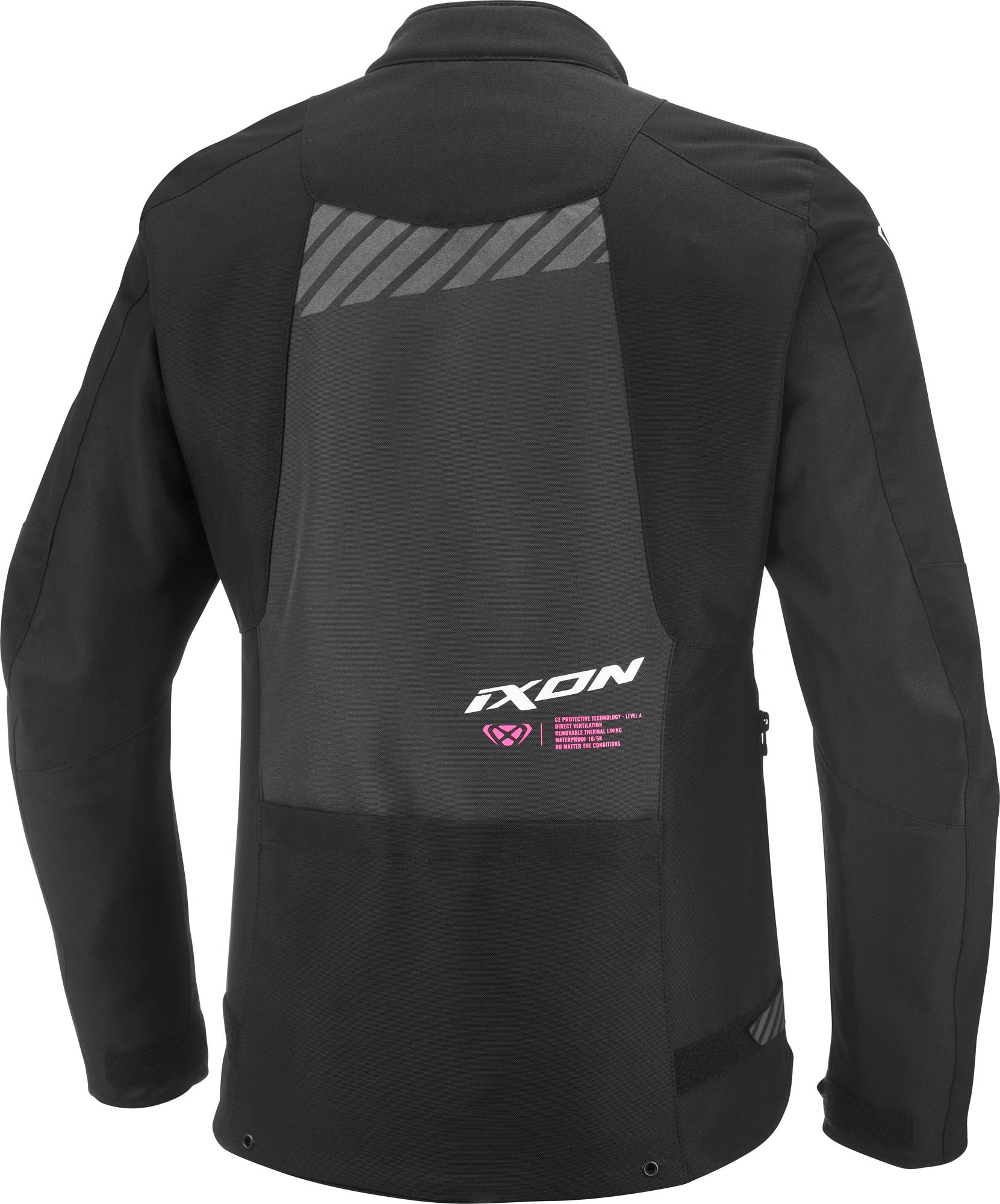 Ixon Tyr wasserdichter Damen Motorrad Textilparka schwarz/grau/pink M Abbildung 2