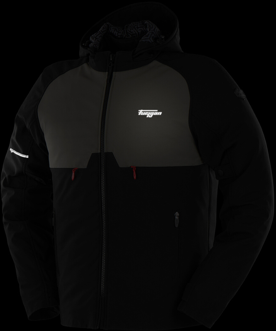Furygan Addax Jachetă textilă impermeabilă pentru motociclete Khaki/Negru M Figura 14