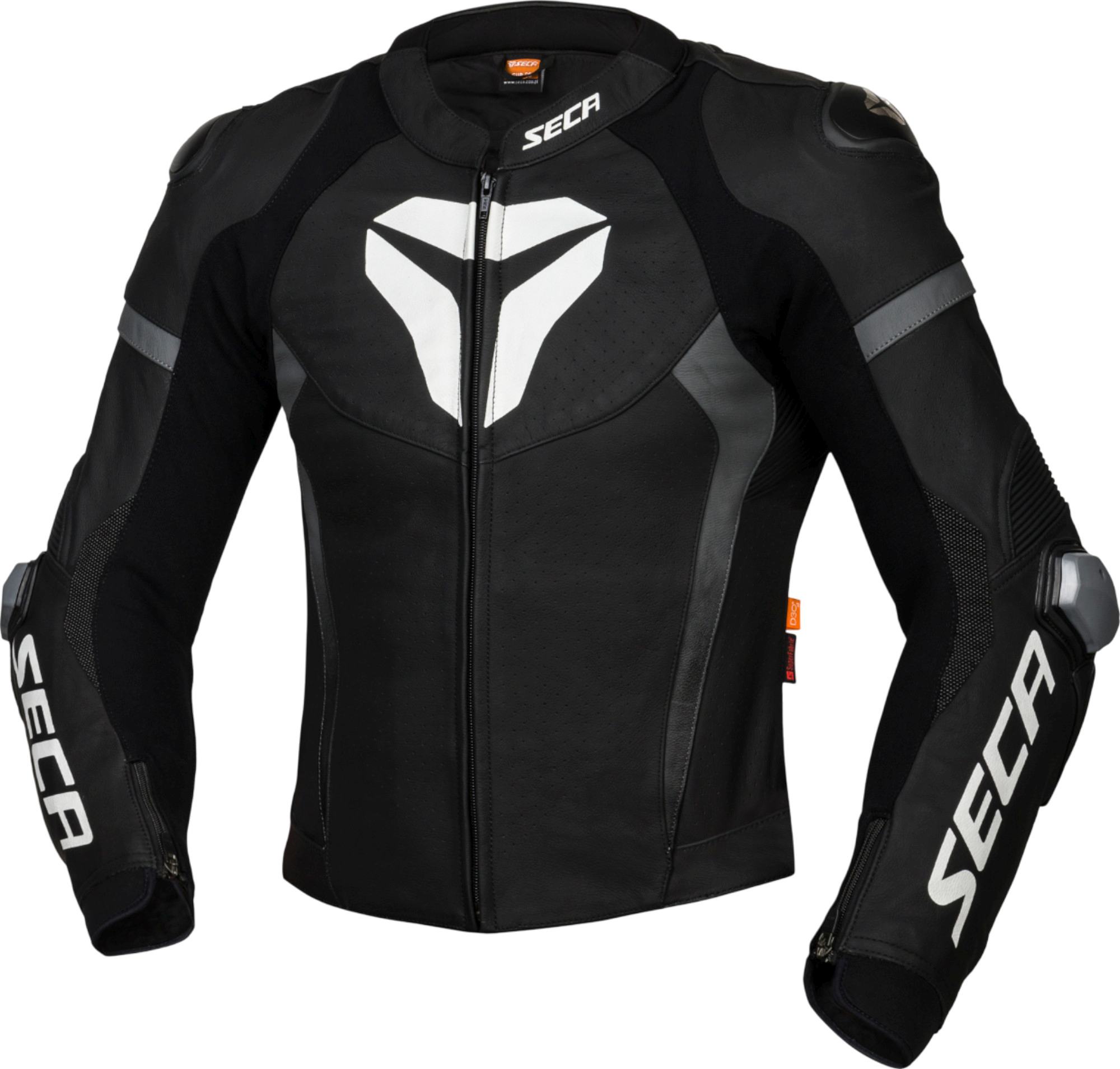Seca SRS II Motorfiets Leren Jas zwart/wit 60 Figuur 1