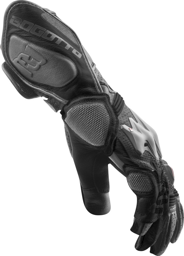 Bogotto Alton perforerede motorcykelhandsker Sort L Figur 3