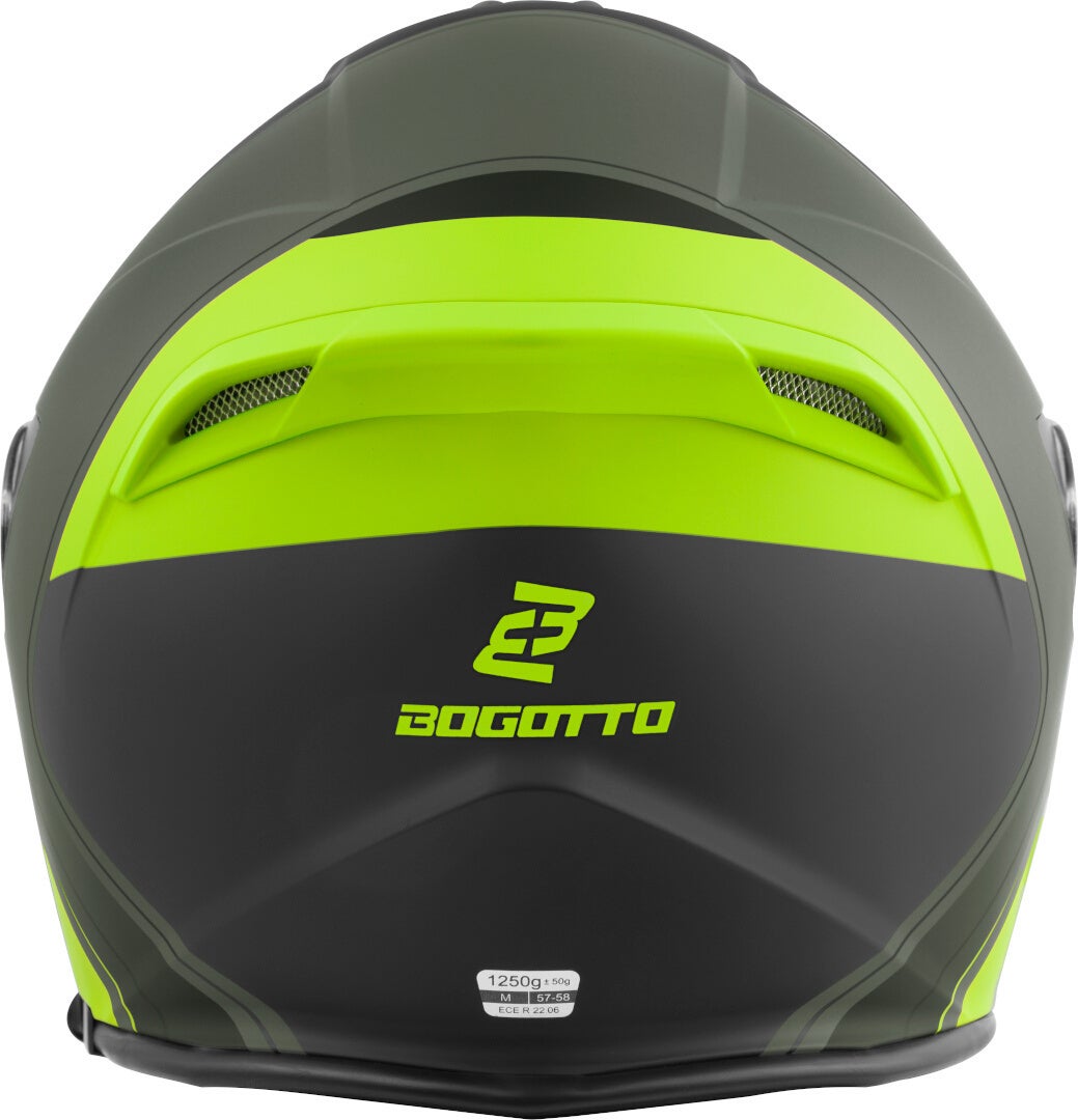 Bogotto H586 City-B Cască cu reacție Negru mat/verde/galben XL Figura 3