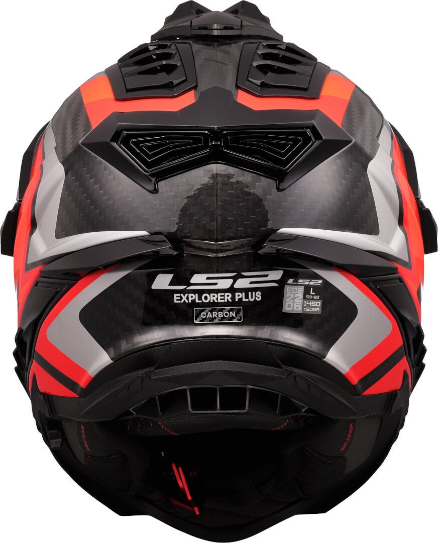 LS2 MX701 Explorer Carbon Frontier II Motorcross Helm Koolstof/Oranje Verlies (59/60) Figuur 4