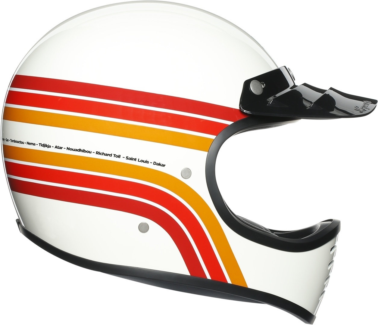 AGV Legends X101 Dakar 87 Casque Blanc/Rouge/Orange S (55/56) Figure 7