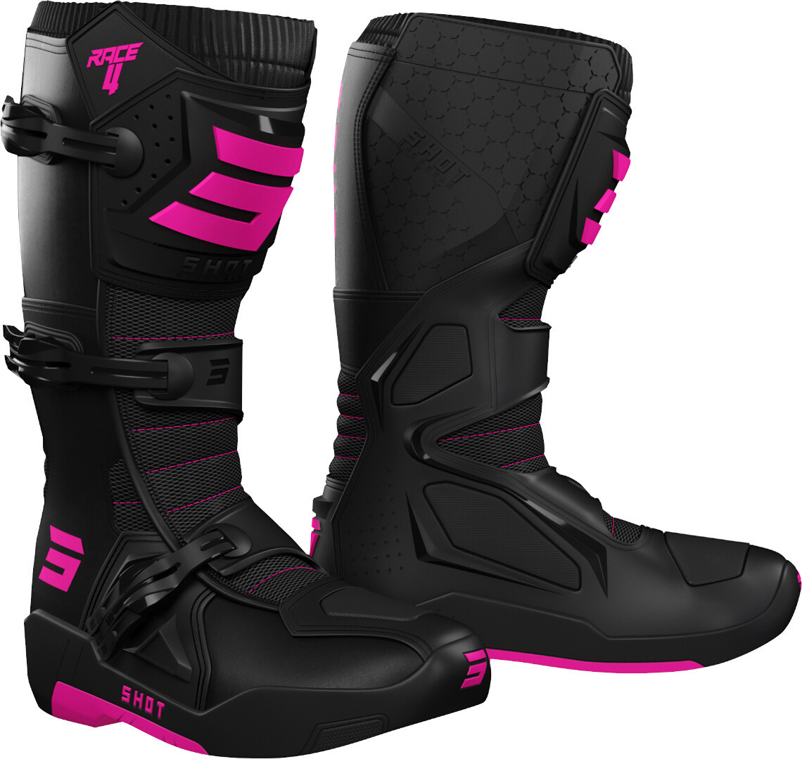 Shot Race 4 Cizme de motocross Negru/roz 39 Figura 1