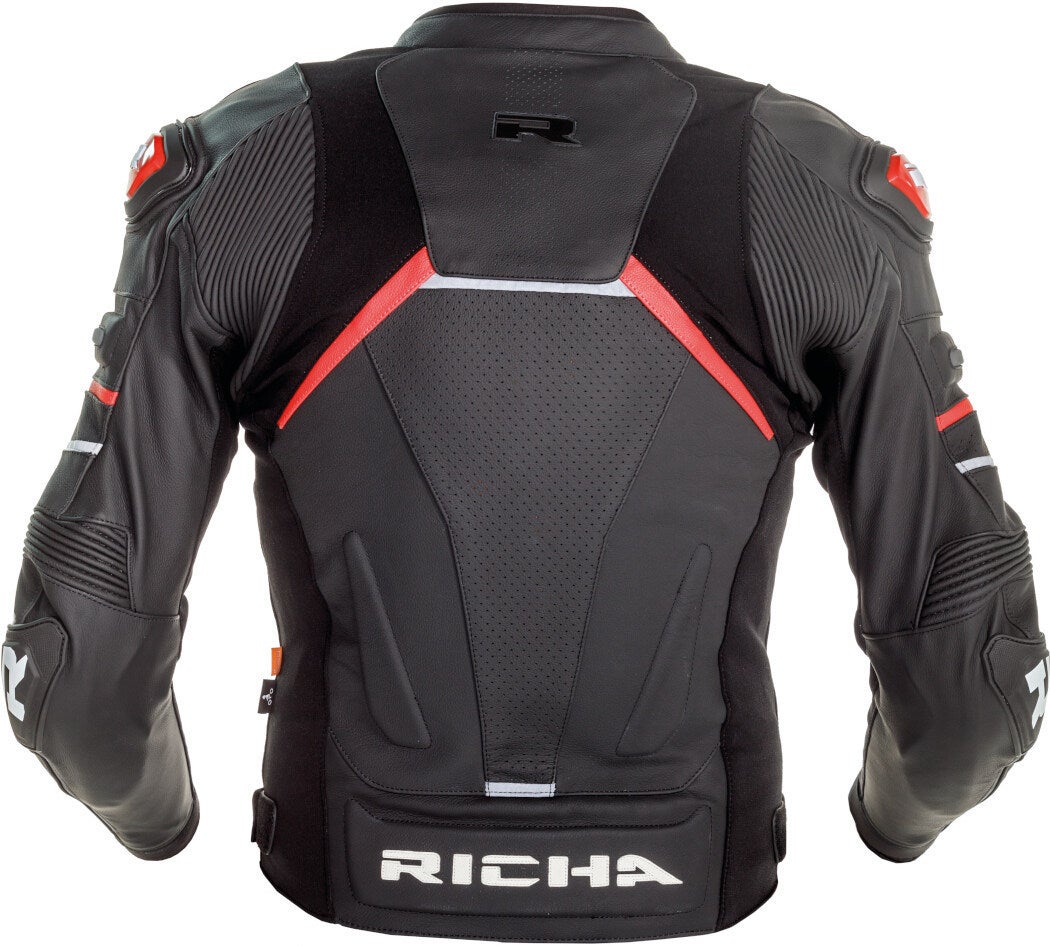Richa Mugello 2 perforated Motorcycle Leather Jacket black/red 60 Figure 2
