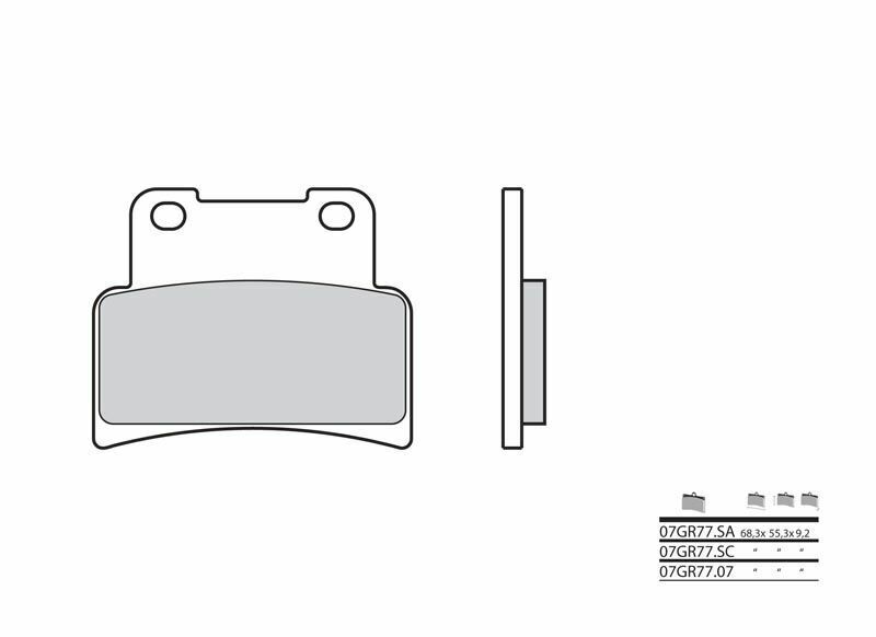Brembo S.p.A. Vägbromsbelägg sintrad metall - 07GR77SA Figur 1