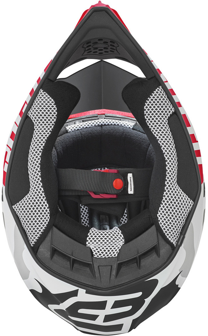 Bogotto V328 Camo Cască de motocross din fibră de sticlă Negru/Alb/Roșu XS Figura 5