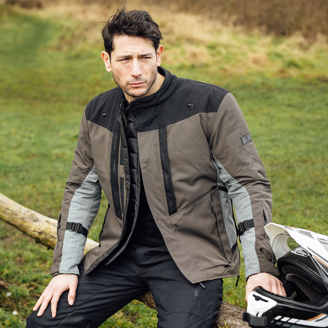 Merlin Borderlands D3O Motorcycle Textile Jacket grey XXL Figure 8
