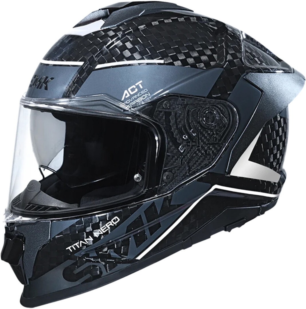 SMK Titan Carbon Nero 06 Helm grau/weiß M (57) Abbildung 1