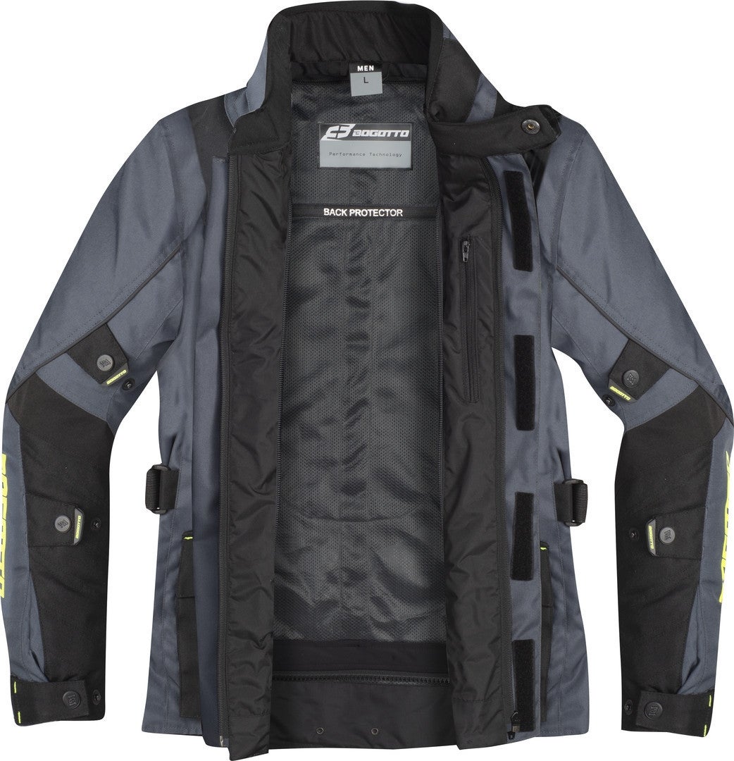 Bogotto Covelo waterproof Motorcycle Textile Jacket black/grey/fluo-yellow XL Figure 4