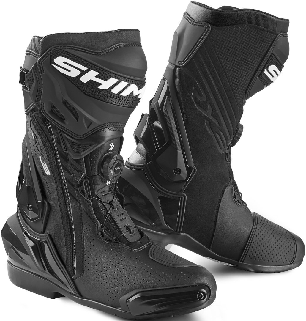 SHIMA VRX-3 perforated Motorcycle Boots black/white 44 Figure 1