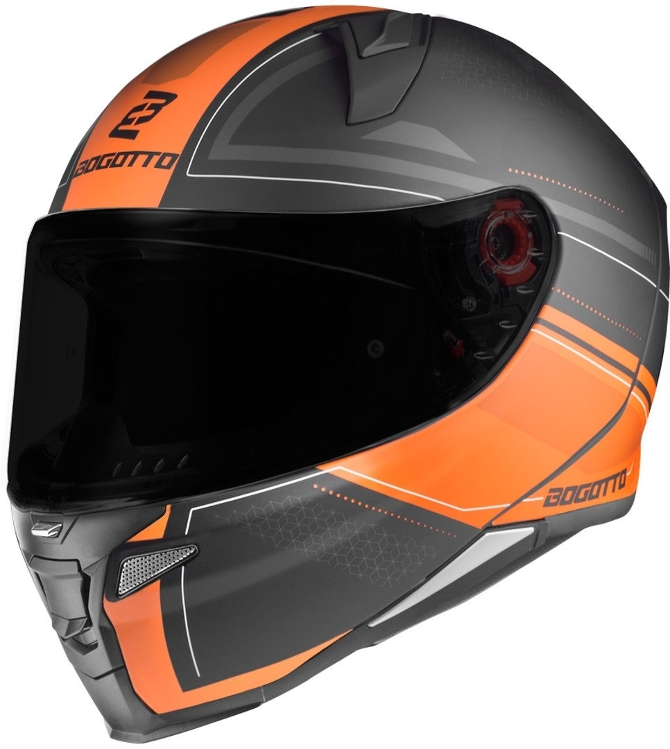 Bogotto FF110 Cinder Hjelm sort mat/orange S Figur 1