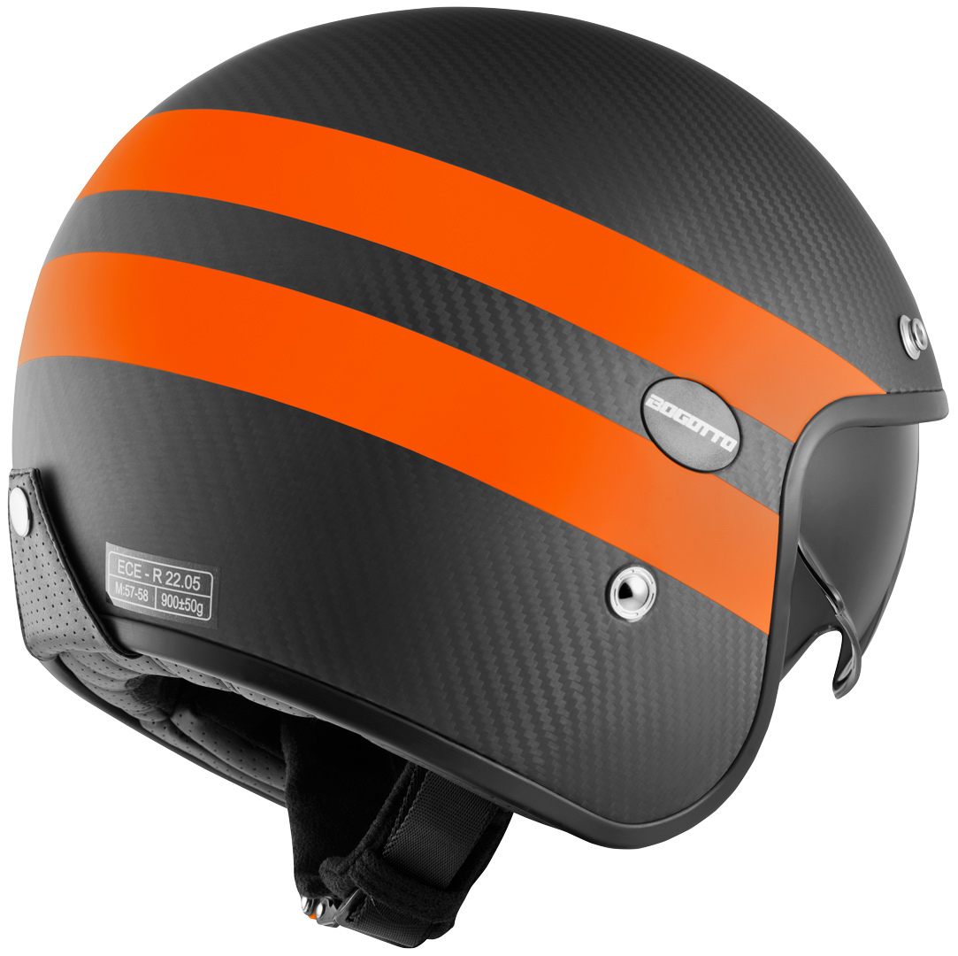 Bogotto V587 Crono Carbon Cască cu reacție Negru mat/portocaliu L Figura 2