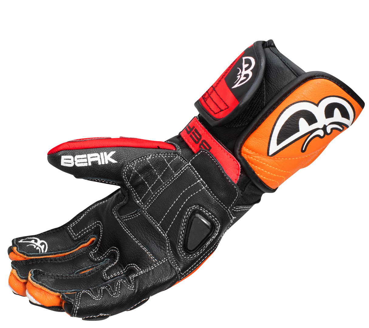 Berik Track Pro Motorcykelhandsker sort/orange XL Figur 4