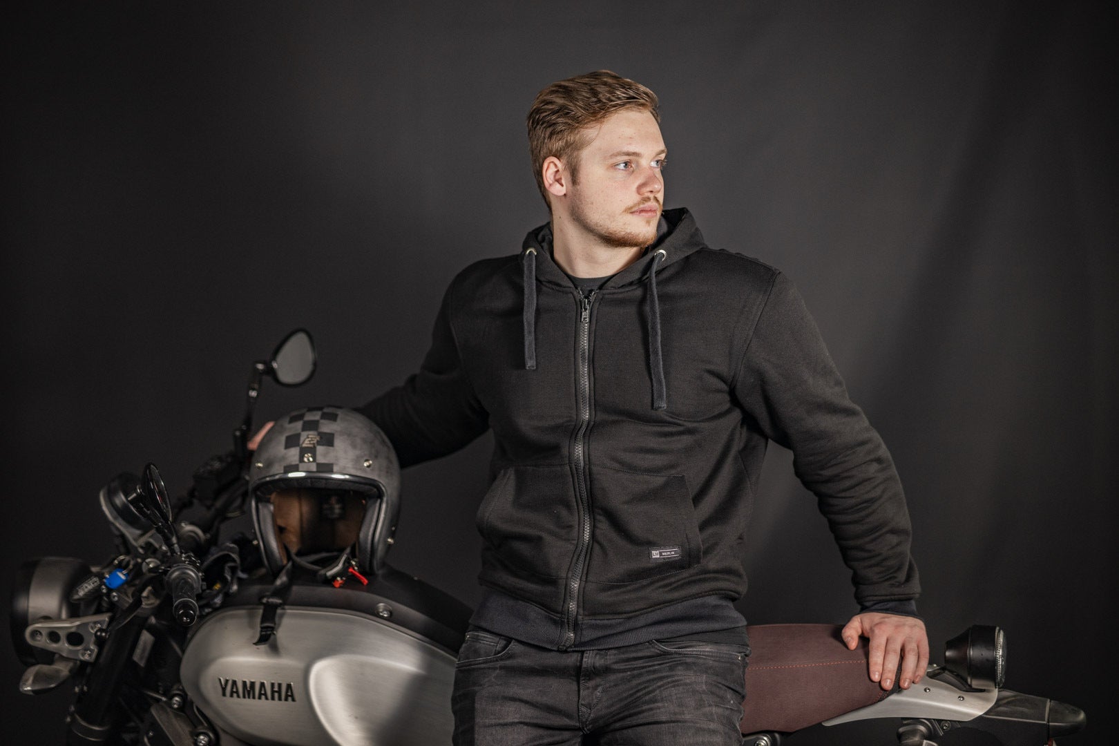 Merlin Hamlin Motorfiets Zip Hoodie Jas Zwart M Figuur 6