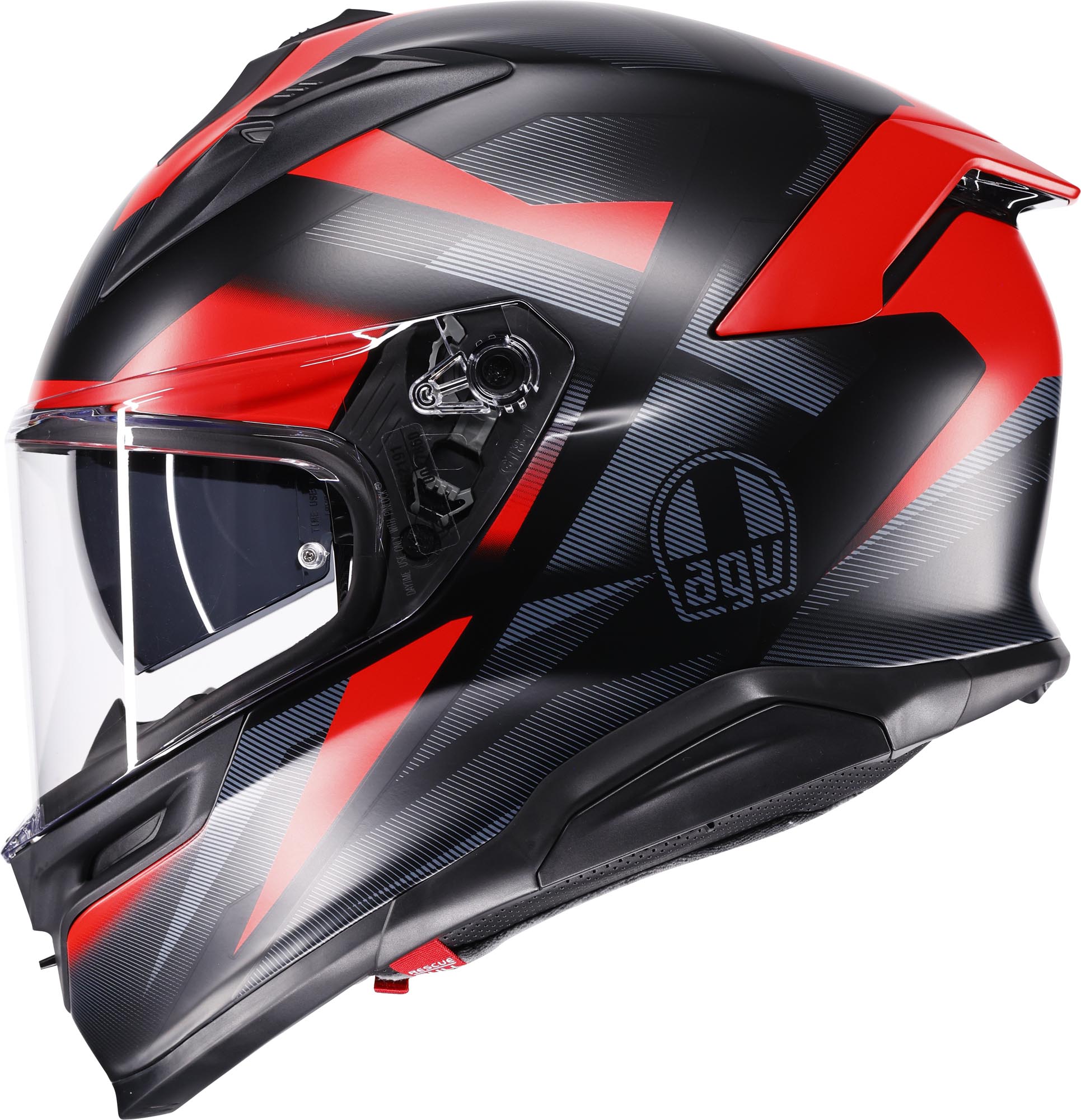 AGV K7 Glimpse Casco nero opaco/rosso L (59/60) Figura 5