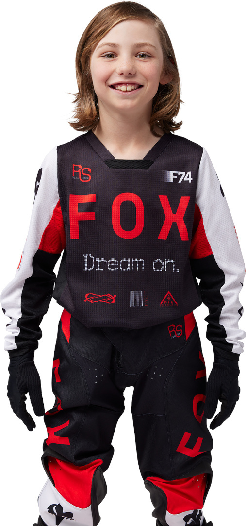 FOX 180 Race Spec Youth Motocross Jersey red YM Figure 3