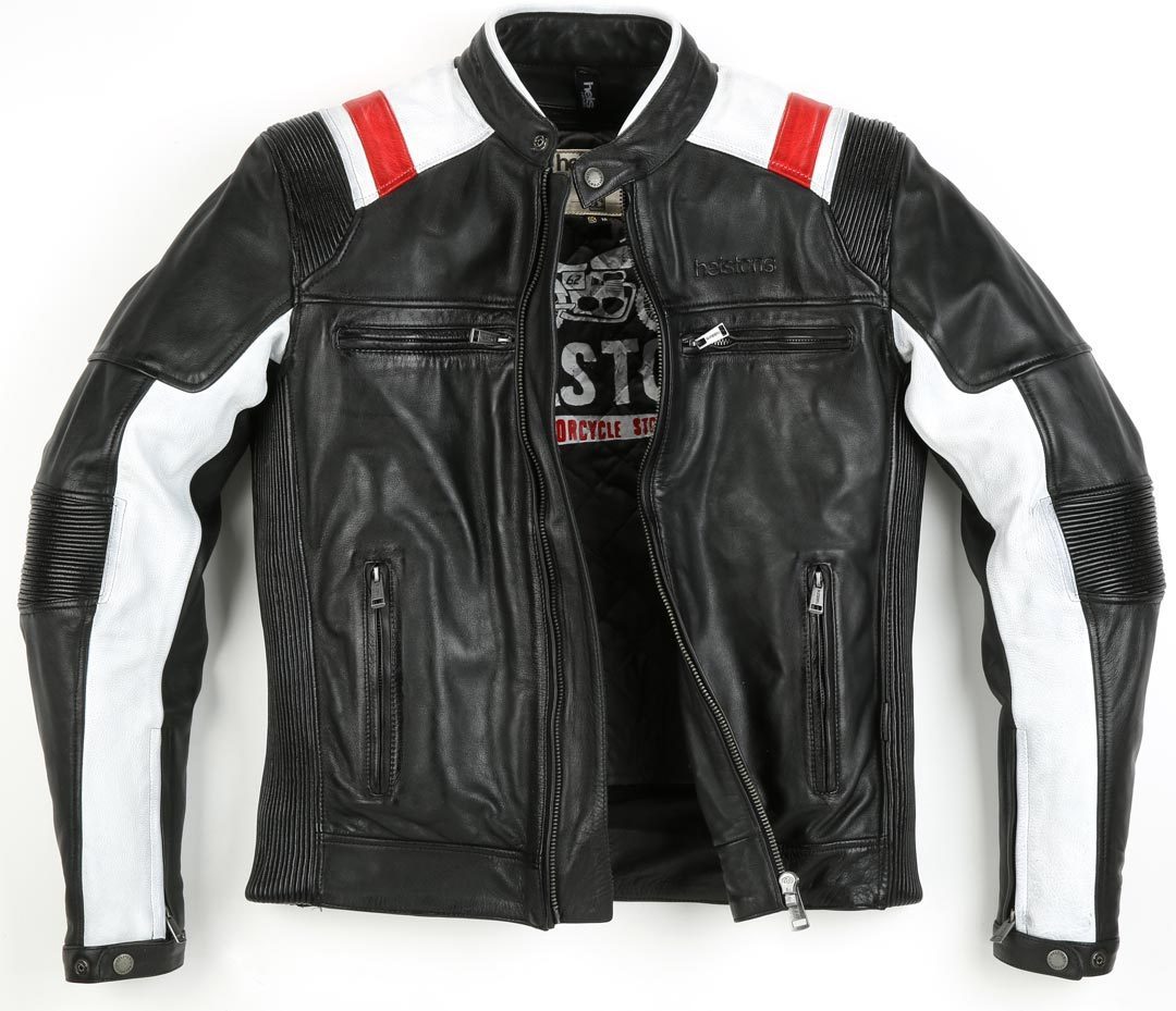 Helstons Trust Motorfiets lederen jas zwart/wit/rood 4XL Figuur 3
