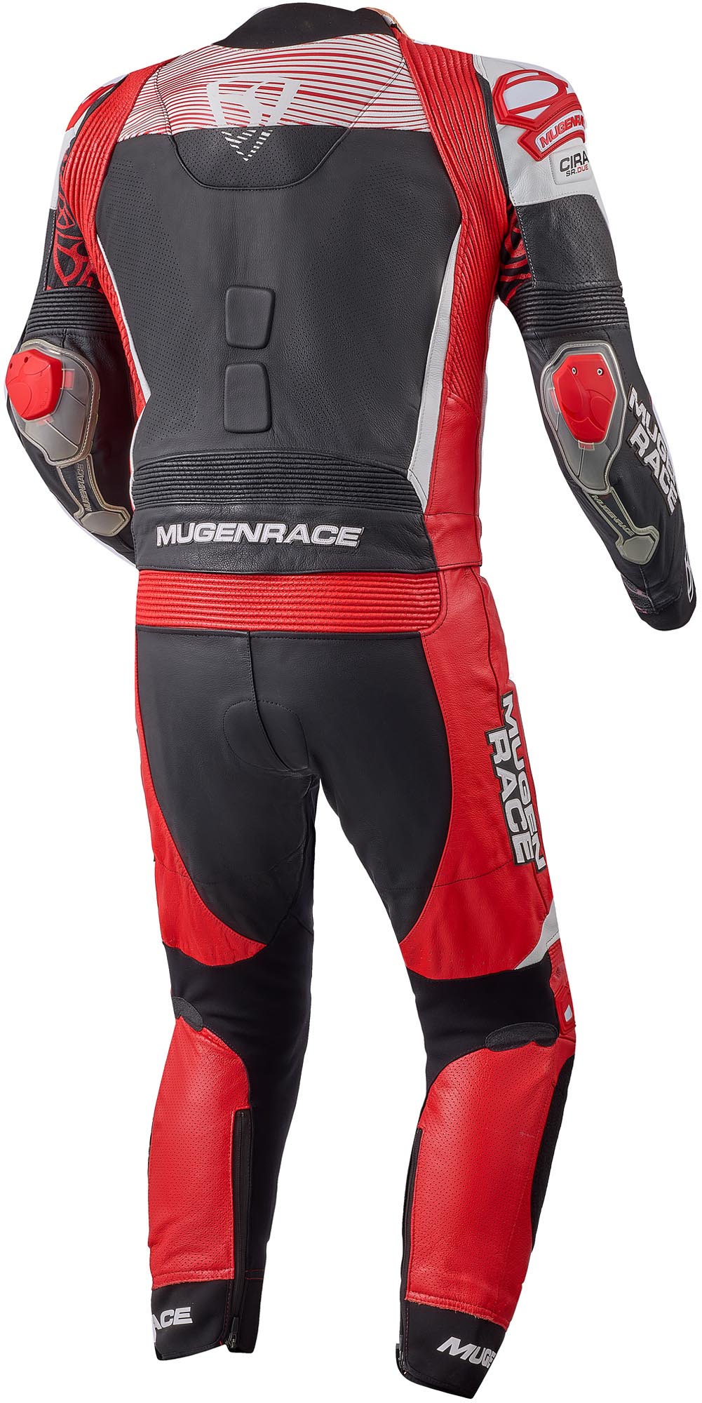 MUGENRACE Scorpion perforated Two Piece Motorcycle Leather Suit black/white/red 56 Figure 2