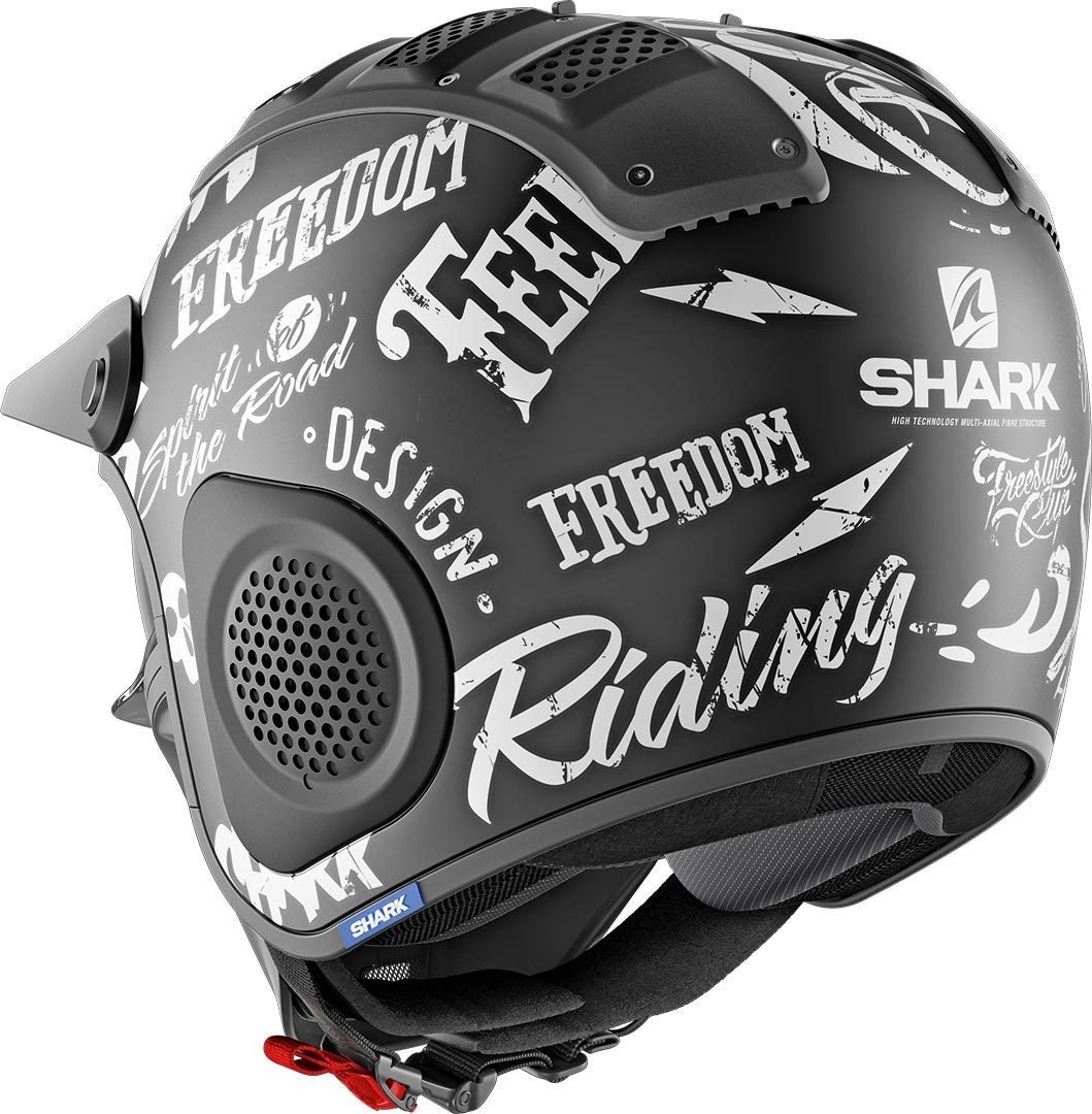 Shark X-Drak Freestyle Cup Mat Casco Jet Bianco/nero S (55/56) Figura 2