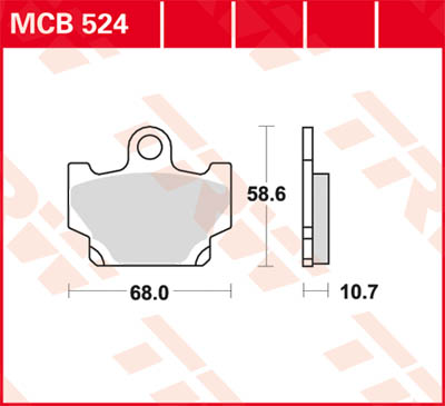 TRW Lucas Bremsbelag MCB524 Figur 1