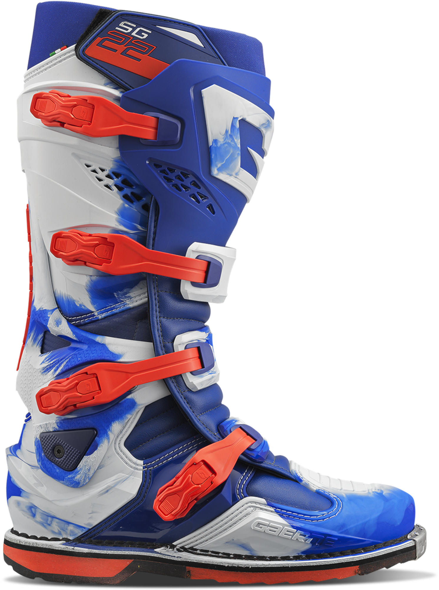 Gaerne SG22 Motocross Boots blue/white/red 44 Figure 1