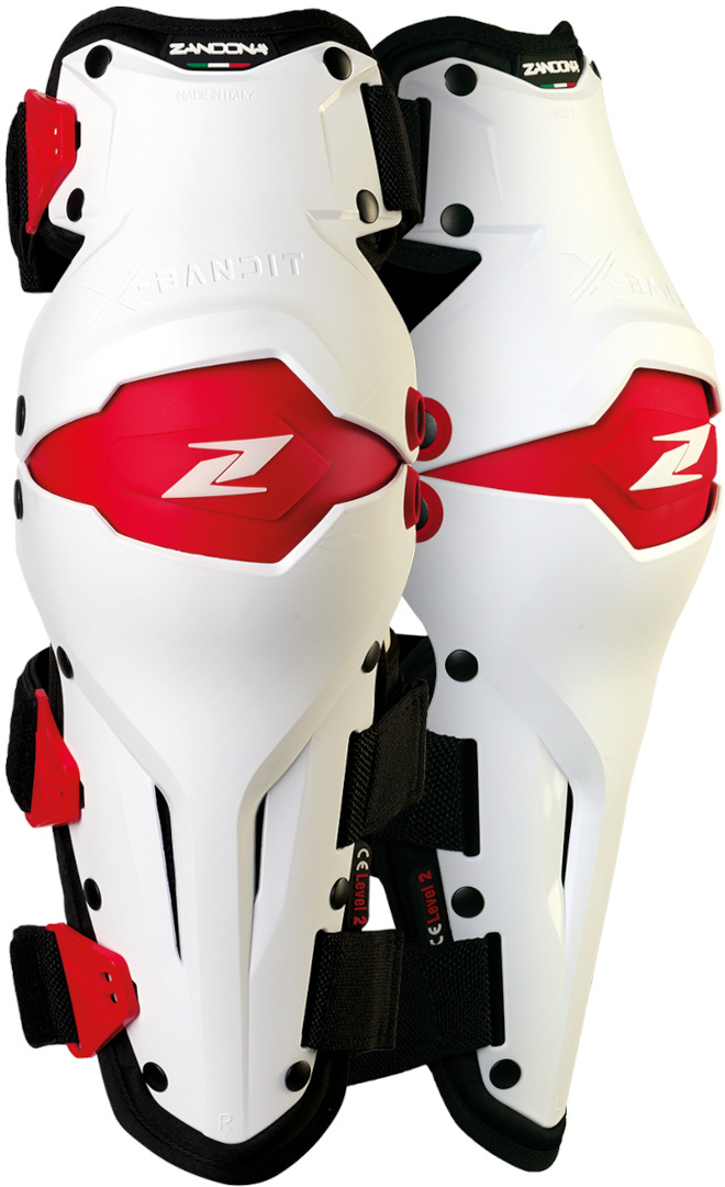 Zandona X-Bandit Knäskydd vit/röd Figur 1