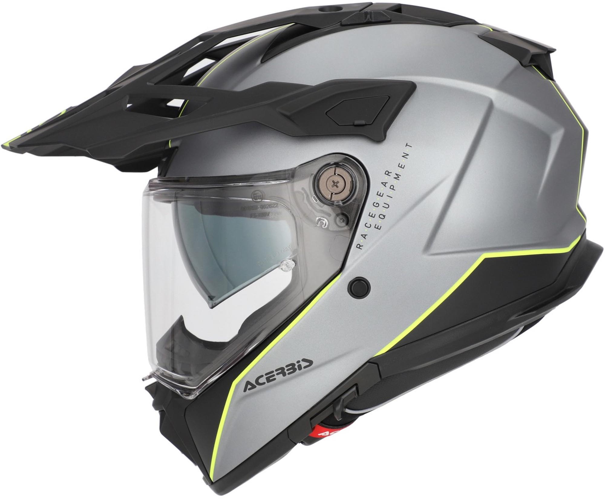Acerbis Attack Logo Matt Enduro Helm grau matt/neon-gelb XL (61/62) Abbildung 3