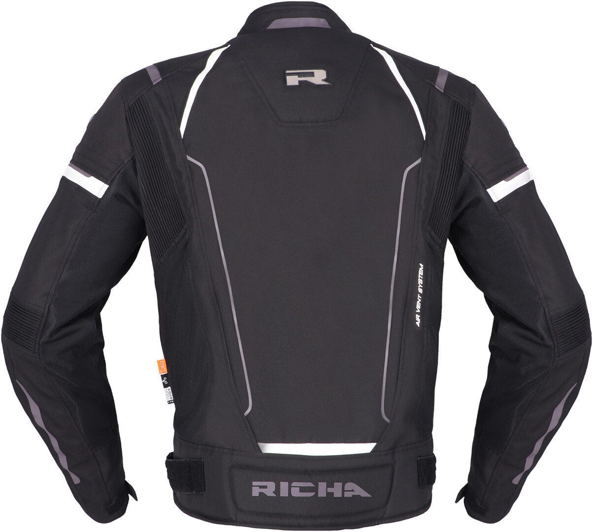 Richa Airstream 3 waterproof Motorcycle Textile Jacket black/white 6XL Figure 3