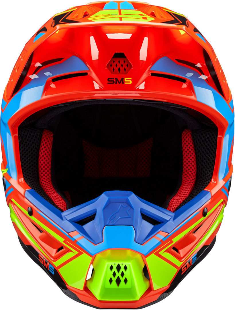 Alpinestars S-M5 Action 2 2024 Motocross hjälm Orange/gult XS (53/54) Figur 5