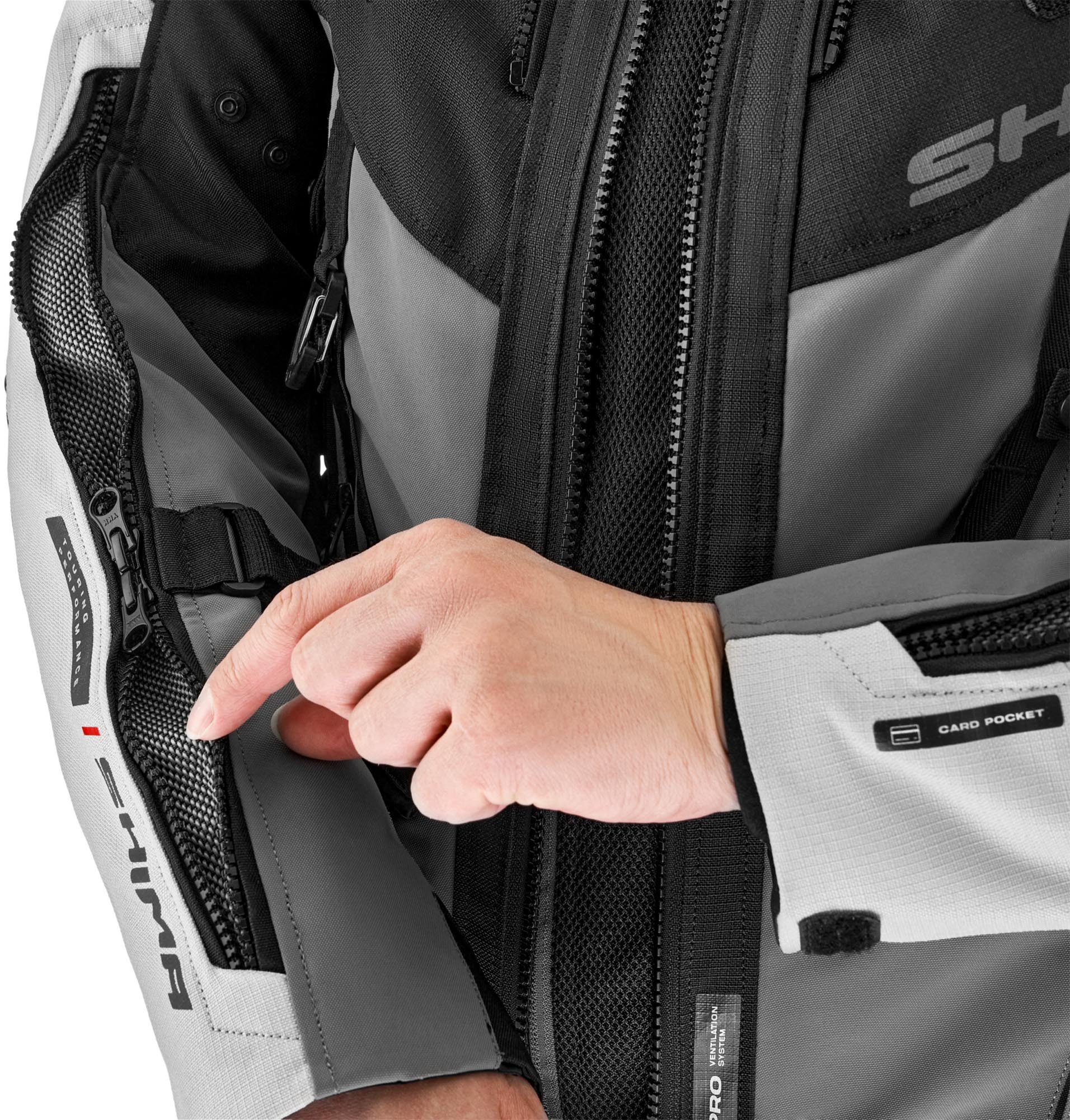SHIMA Tracker Veste textile moto pour dames Blanc/Gris/Rouge 2XL Figure 4