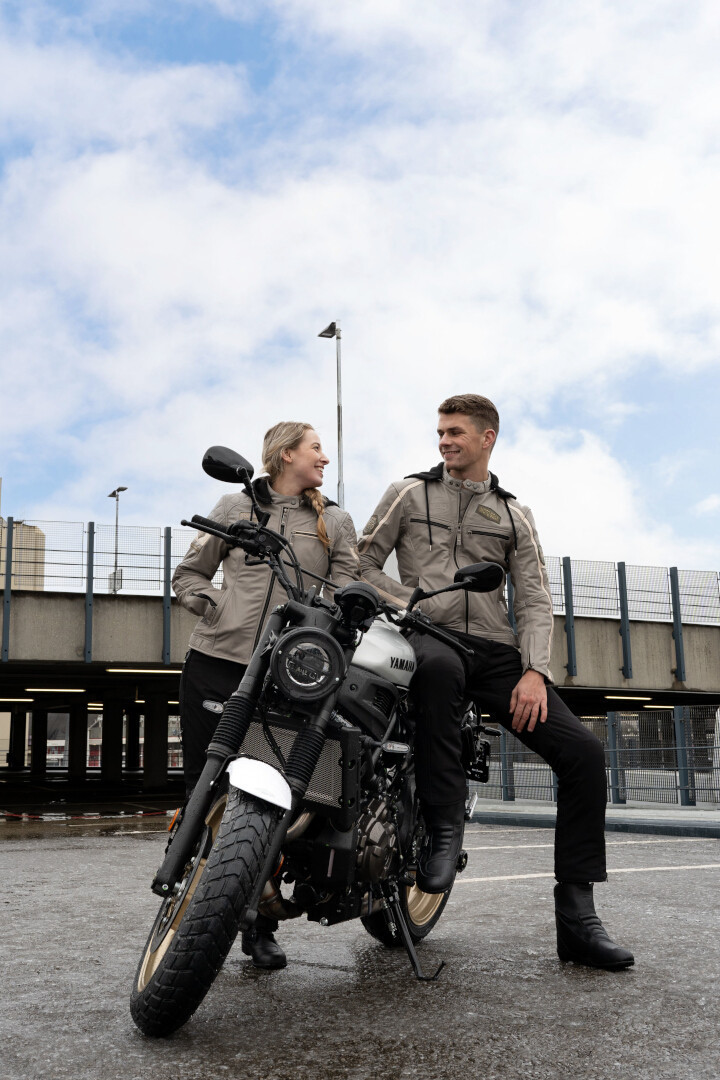 DIFI Jolene 2 Damen Motorrad Lederjacke hellgrau/schwarz XL Abbildung 3