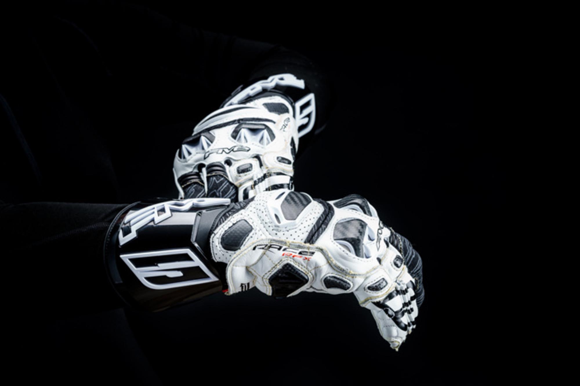 Five RFX Race Guantes de moto Blanco S Figura 7