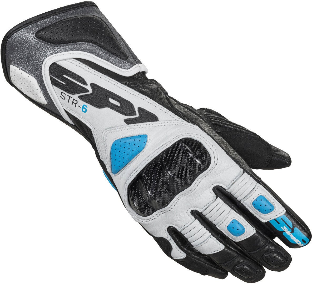 Spidi STR-6 Gants de moto pour dames Noir/Blanc/Bleu S Figure 1