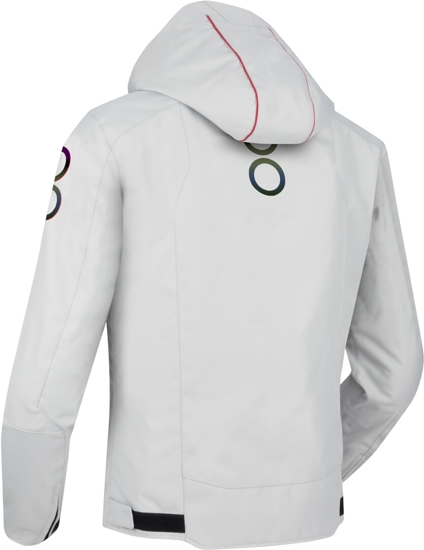 Bering Warwick wasserdichte Motorrad Textiljacke hellgrau/rot L Abbildung 8