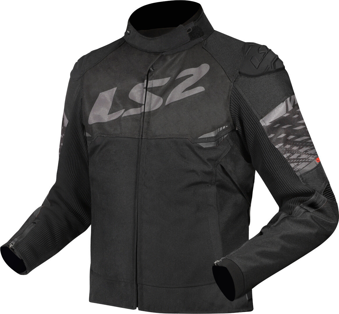 LS2 Apex waterproof Ladies Motorcycle Textile Jacket black/dark grey XL Figure 1