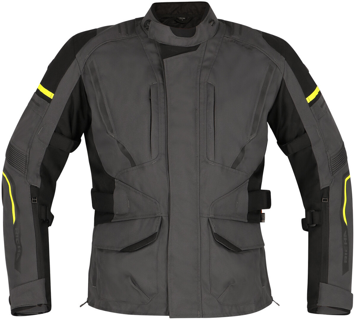 Richa Infinity 3 imperméable à l’eau dames moto textile veste Gris/Noir/Jaune M Figure 2