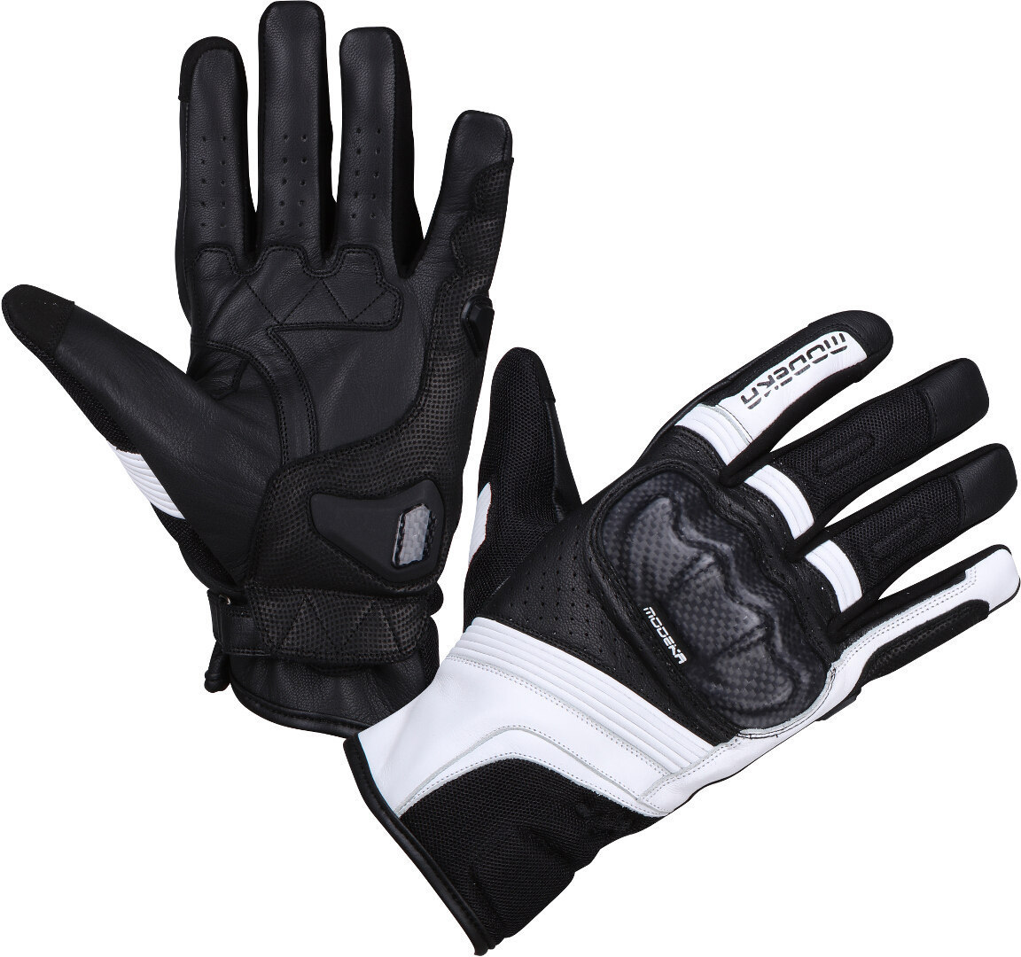 Modeka Miako Air Gants de moto Noir/Blanc 7 Figure 1