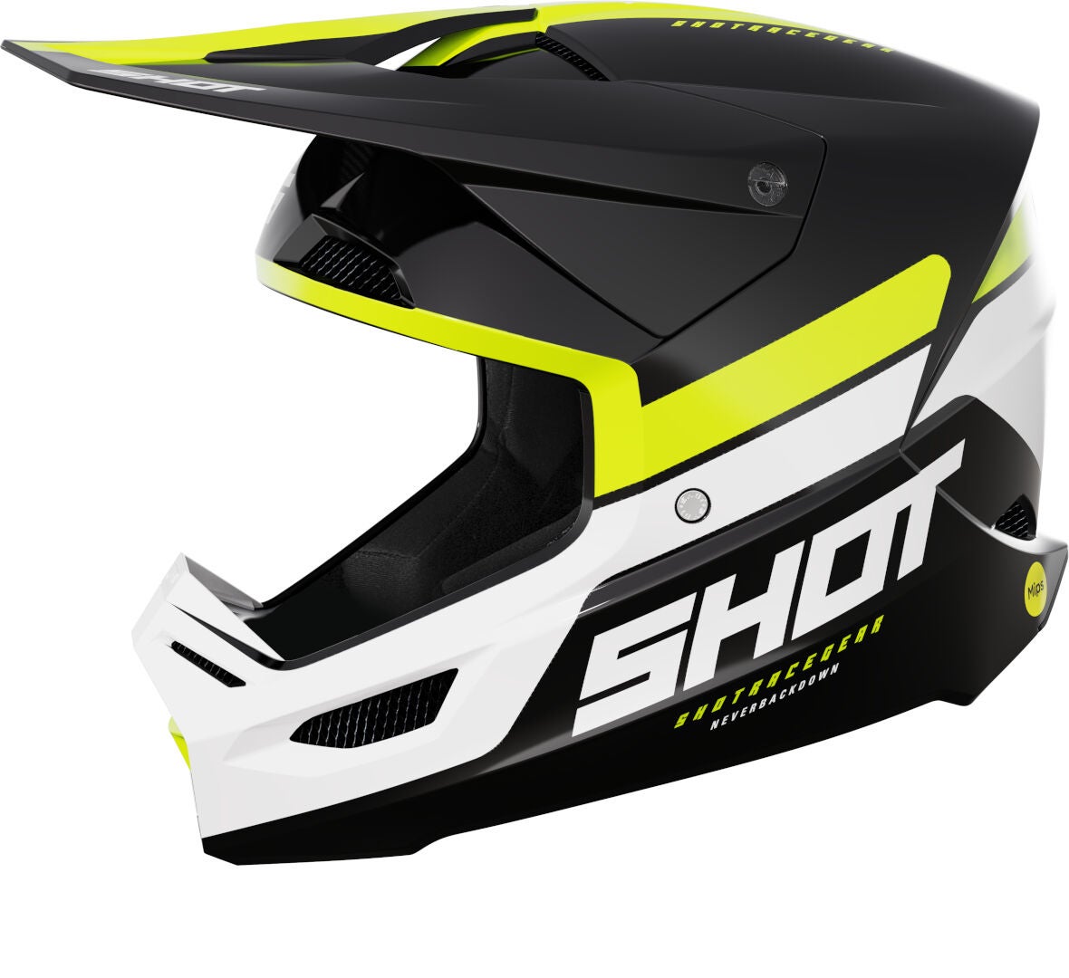 Shot Race Iron Casco de motocross negro/amarillo/blanco L (59/60) Figura 1