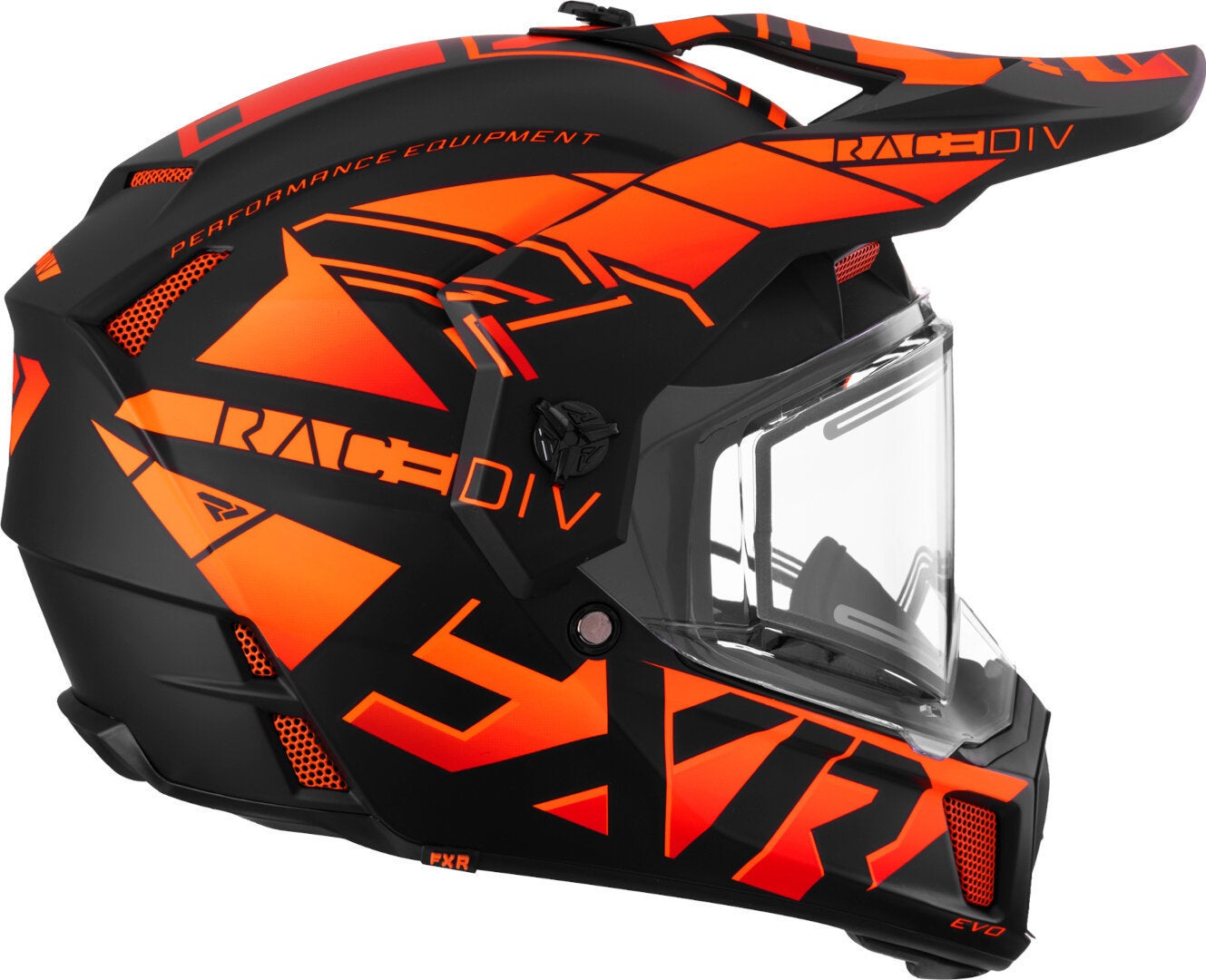 FXR Clutch X Evo Snescooter hjelm sort mat/orange M (57/58) Figur 3