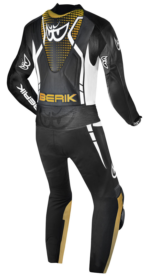 Berik RSF-TECH PRO geperforeerd eendelig motorfiets lederen pak zwart/wit/brons 52 Figuur 2