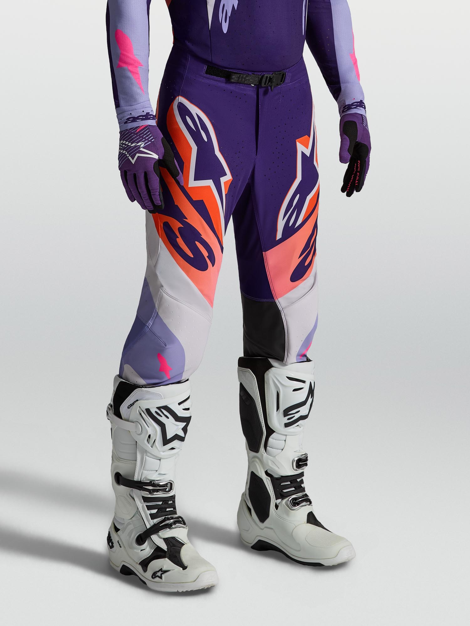 Alpinestars Supertech Dyna Motocross nadrág Lila/rózsaszín 36 4. ábra
