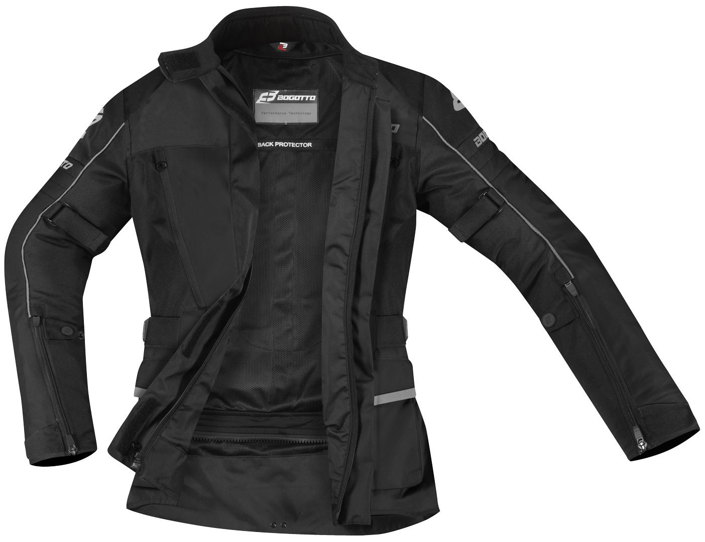 Bogotto Tampar Tour imperméable dames moto textile veste noir L Figure 4