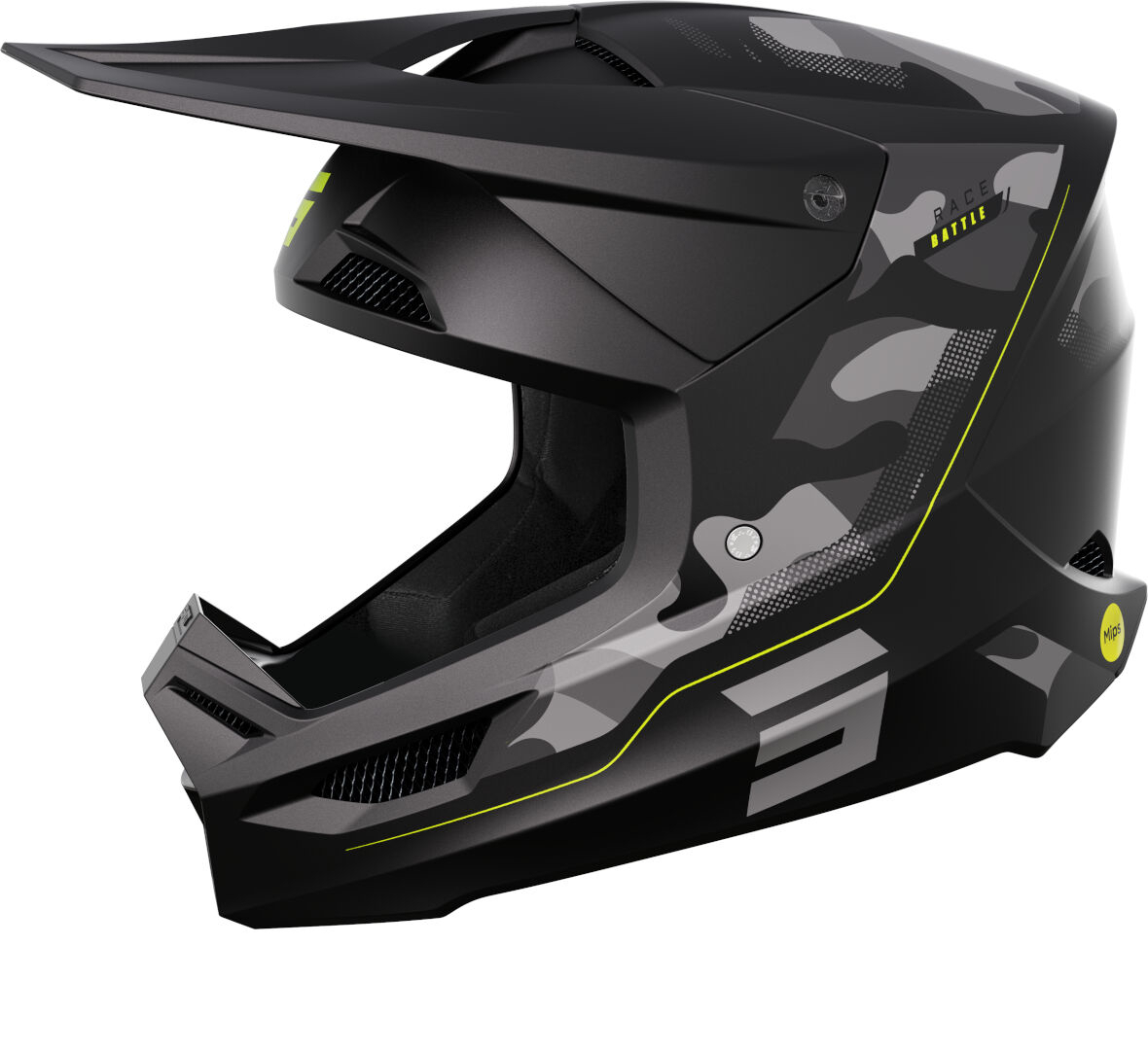 Shot Race Battle Motocross hjälm svart matt/gul XS (53/54) Figur 1