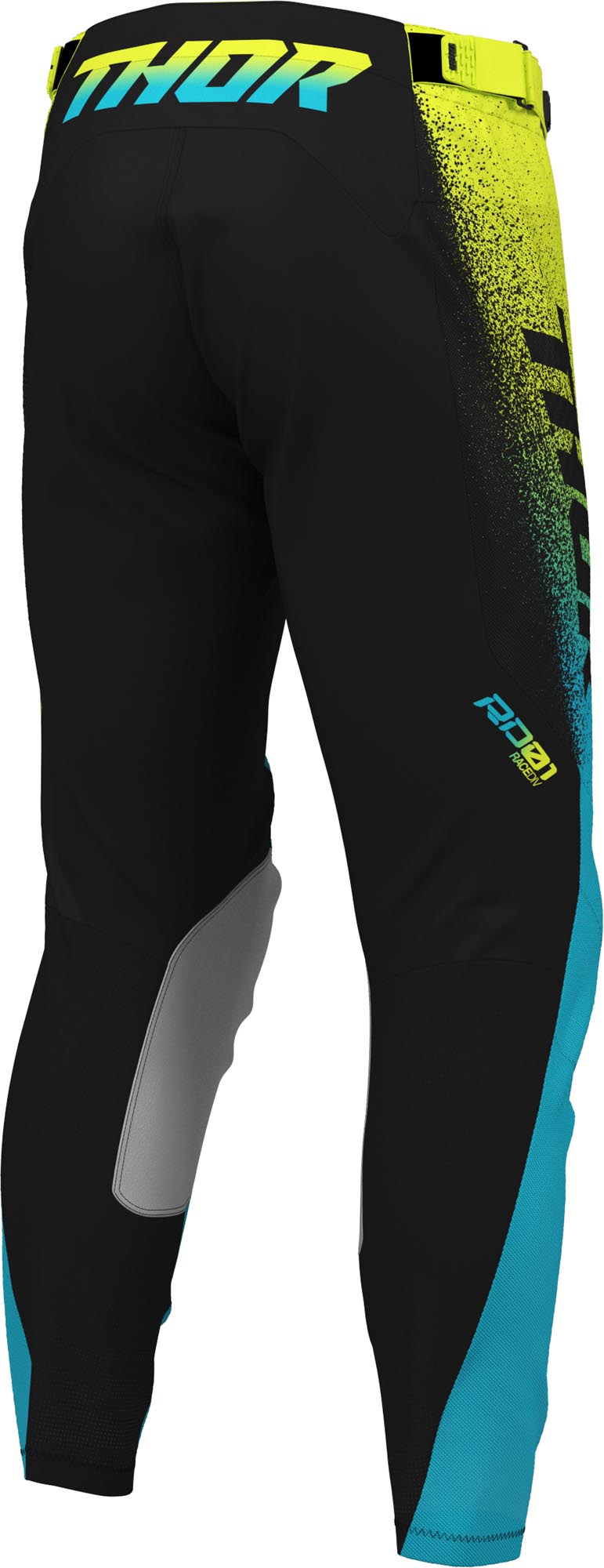 Thor Launchmode Air Darkside Motocross Pants black/yellow/blue 32 Figure 3